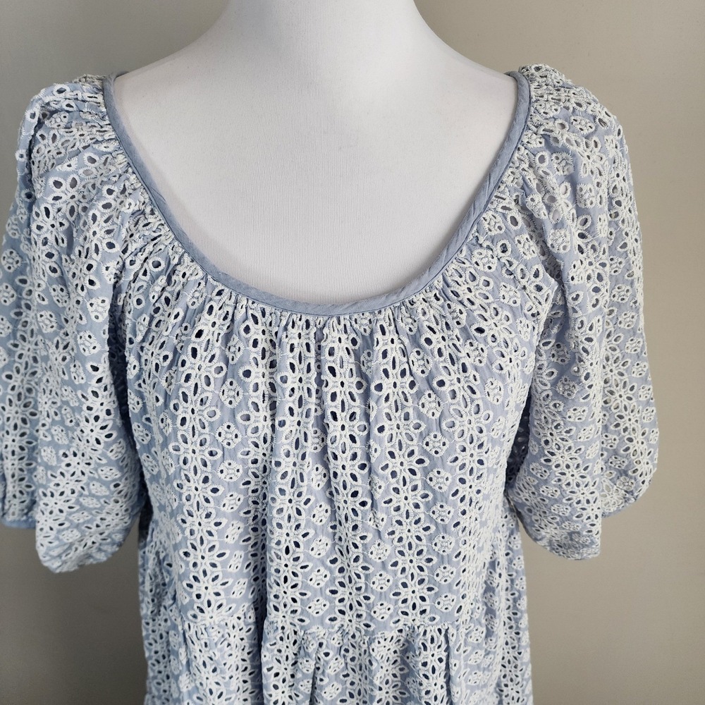 Joe‎ Jillian Harris Eyelet Tiered Dress Womens Small Prairie Farmhouse Cottage - Picture 3 of 15